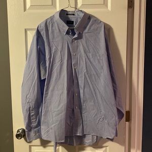 Gh bass mens button dress shirt 18-18.5 XXL great condition